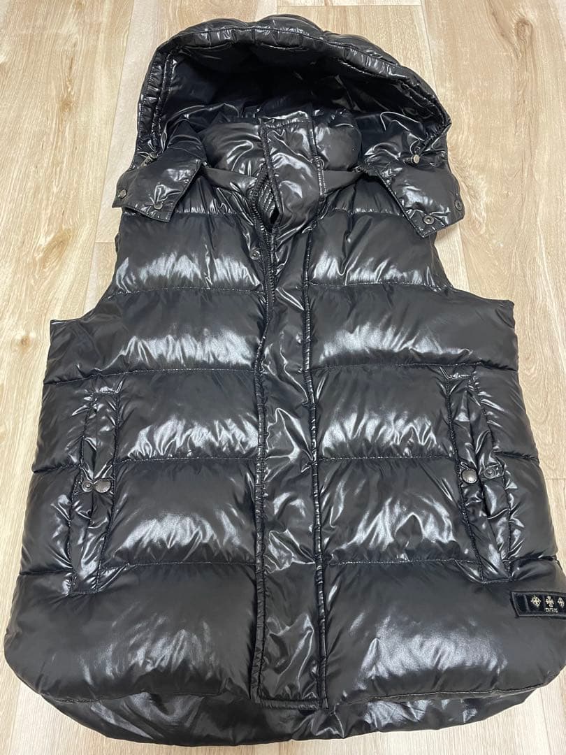 TATRAS フード付きダウンベスト 黒 サイズ02