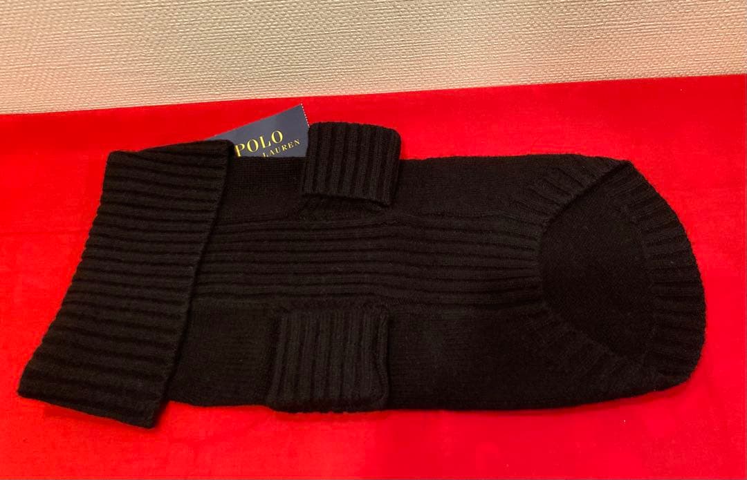 Polo Ralph Lauren ブラックスカルボーンニットセーター犬服