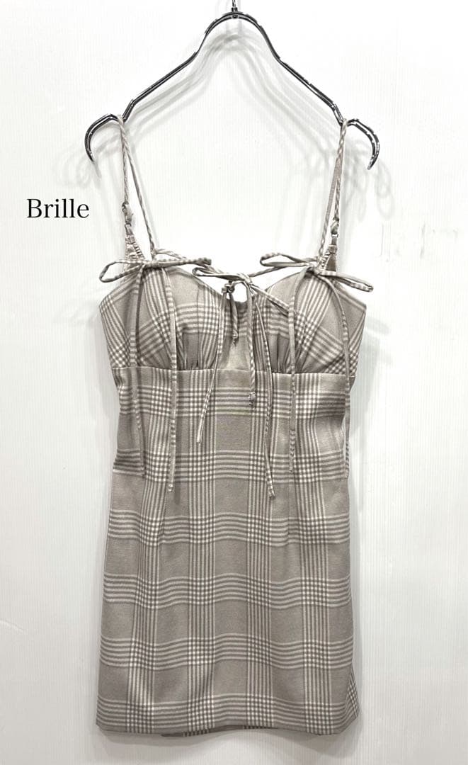 Brille グレーチェック柄キャバドレス S トップス、付属なしの為 特別価格
