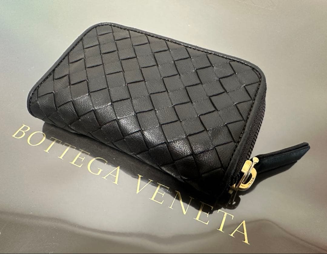 ★【付属品付】ボッテガヴェネタ イントレチャートケース/ラム/黒/3️⃣✨✨