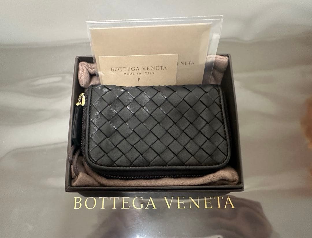 ★【付属品付】ボッテガヴェネタ イントレチャートケース/ラム/黒/3️⃣✨✨