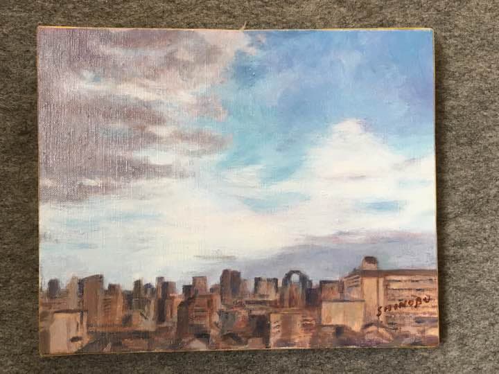 油絵（Ｆ3）「新大阪」