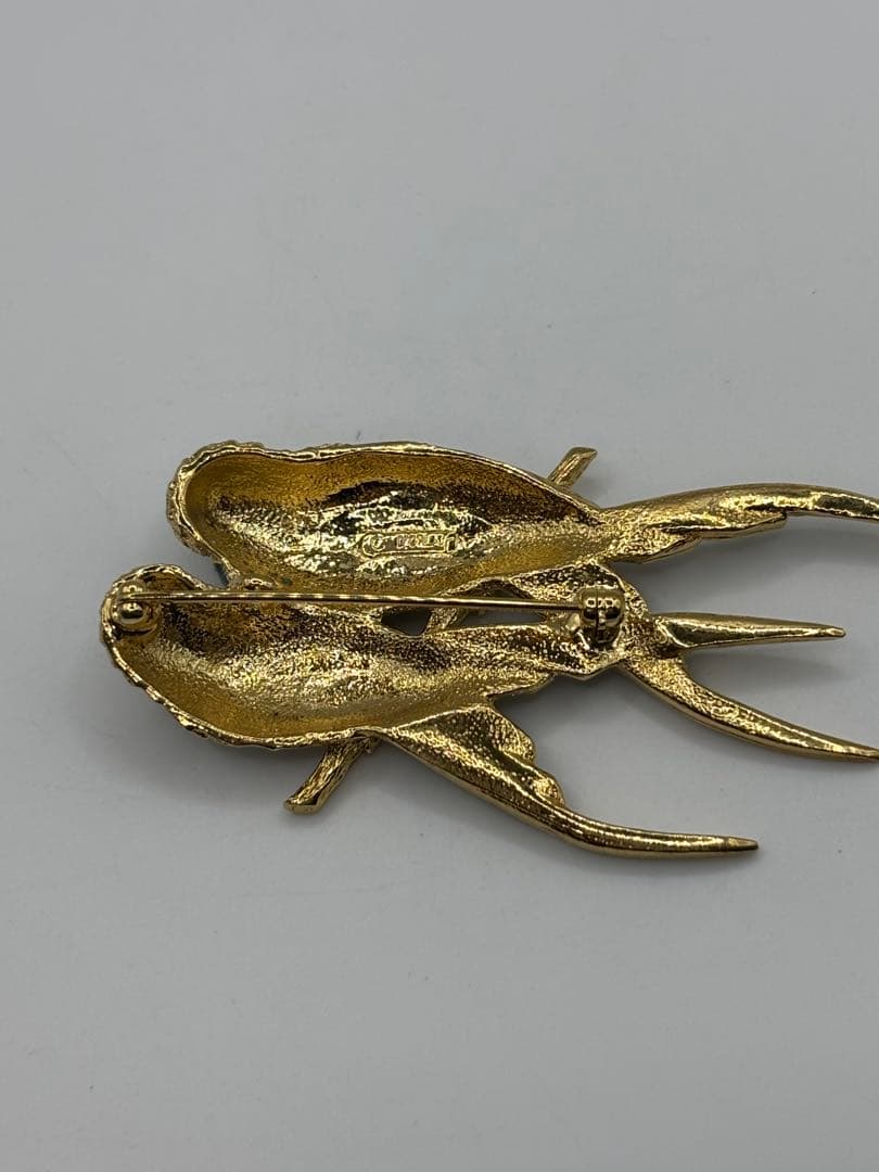 D’ORLAN　ドーラン　ブローチ　小鳥　ヴィンテージ　エナメル　ラインストーン