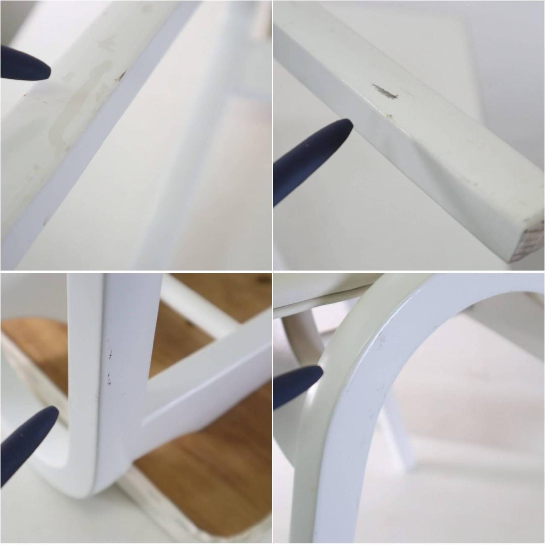 秋田木工 IDC大塚家具 No.202 剣持勇 スタッキングスツール 総ホワイト