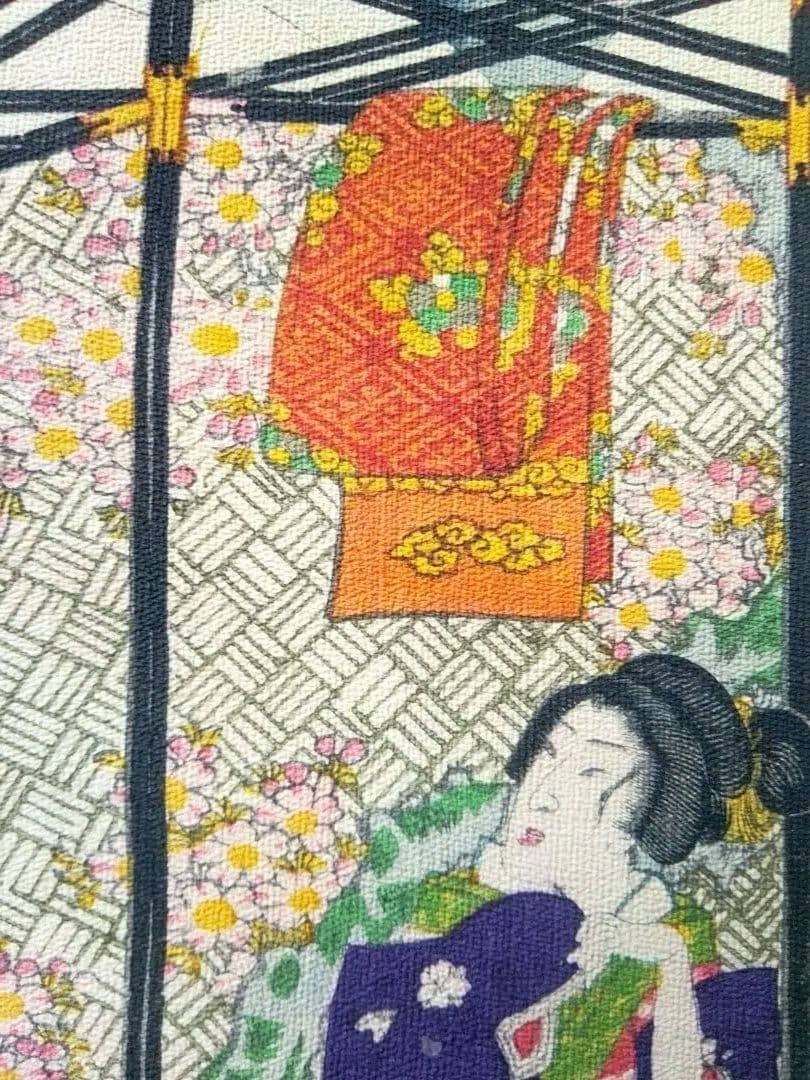 浮世絵、田舎源氏五十四帖八話花の緑、チリメン画(縮細）、二代歌川国貞画