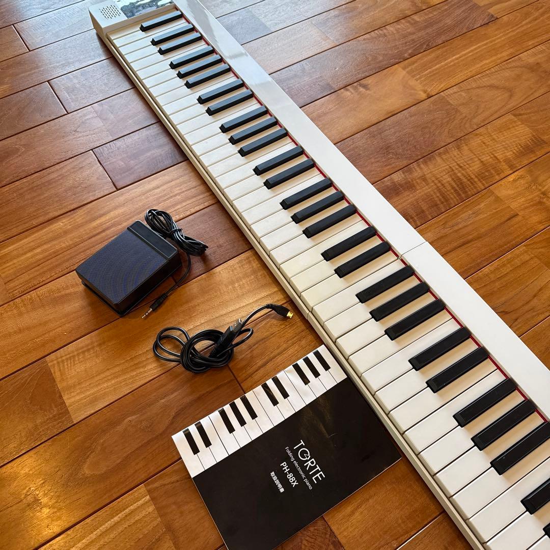 TORTIE 61鍵 ホワイトキーボード　PH-88X 電子ピアノ