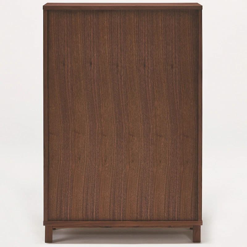 【ぽちまる】無印良品 ６段 ダークブラウン ナチュラル ハイチェスト