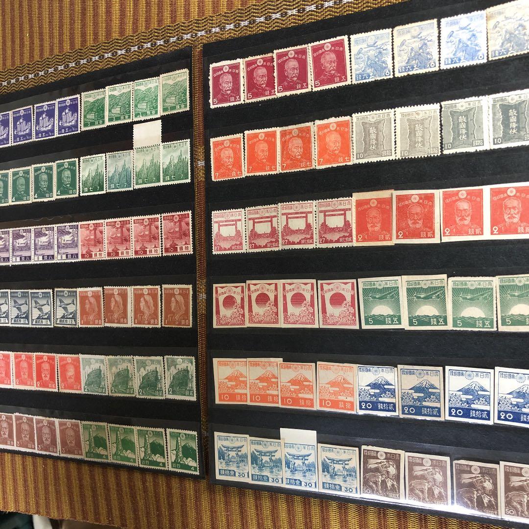 昭和12年〜21年 昭和切手24種×4枚　計96枚　鑑賞シート入！貴重な勅額も！