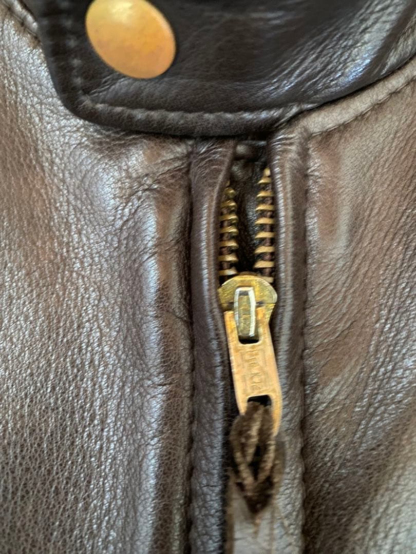 USA製ビームスプラスシングルライダースジャケット茶Mサイズ