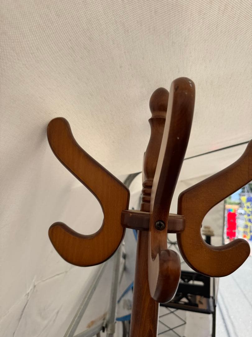 レトロ　傘立て付きコートハンガー　ポールハンガー　帽子掛け