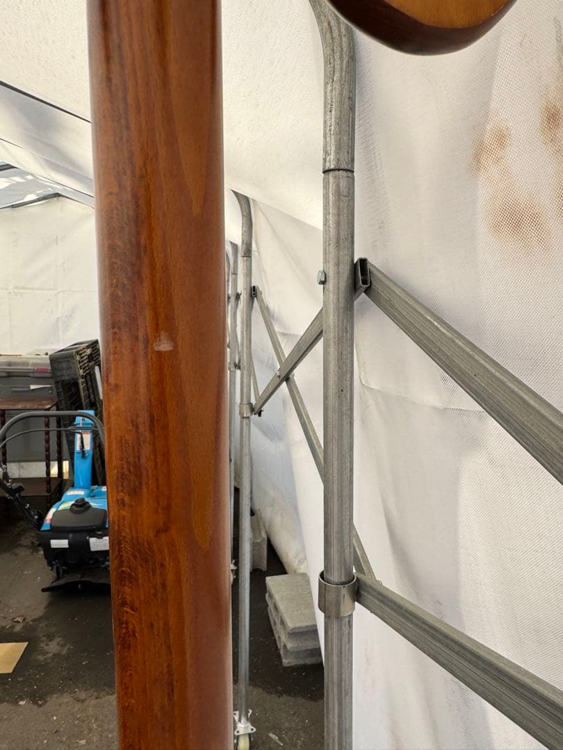 レトロ　傘立て付きコートハンガー　ポールハンガー　帽子掛け