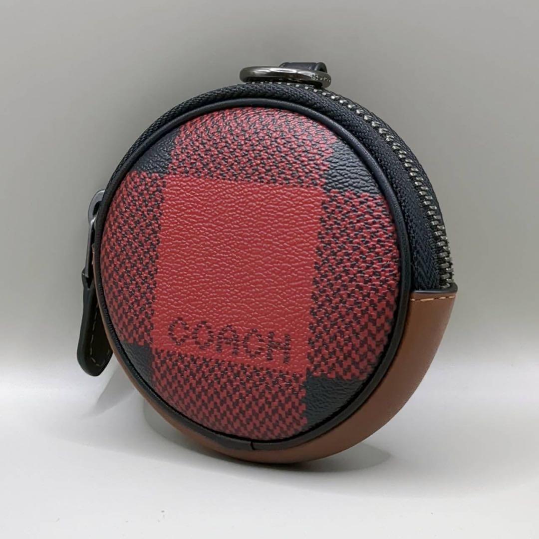 COACH コーチ　ケース　小銭入れ　チャーム　チェック★