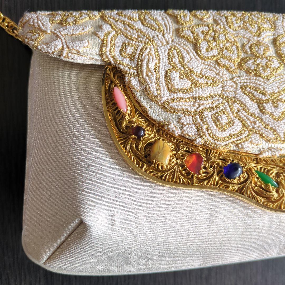 濱野皮革工藝 バッグ　ハンドバッグ　ショルダーバッグ　クラッチ　天然石　白