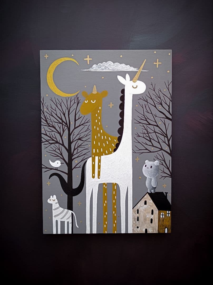 サ*ク様 ✿月野乃亜 原画 2024年／594×420mm 現代アート 2411