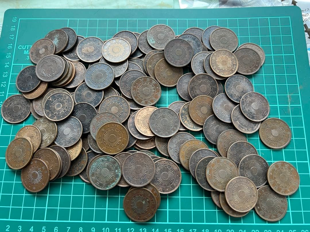 日本硬貨　稲１銭銅貨　130枚まとめロット