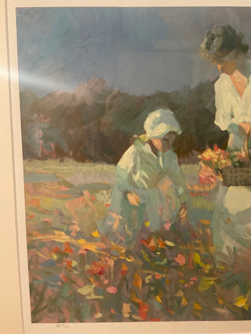 ドン・ハットフィールド「ポピーの丘」シルクスクリーン　直筆サイン・エディション有