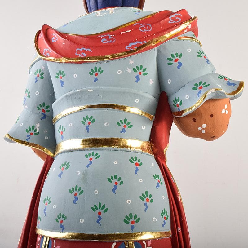 仏教美術　彩色木彫　二十八部衆像　難陀龍王像　歓喜龍王像　仏像　U　R7777B