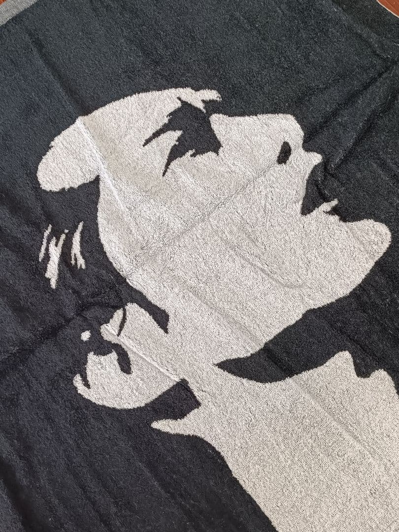 【未使用】矢沢永吉 スペシャルビーチタオル SBT （顔 ）リバーシブル 黒/白