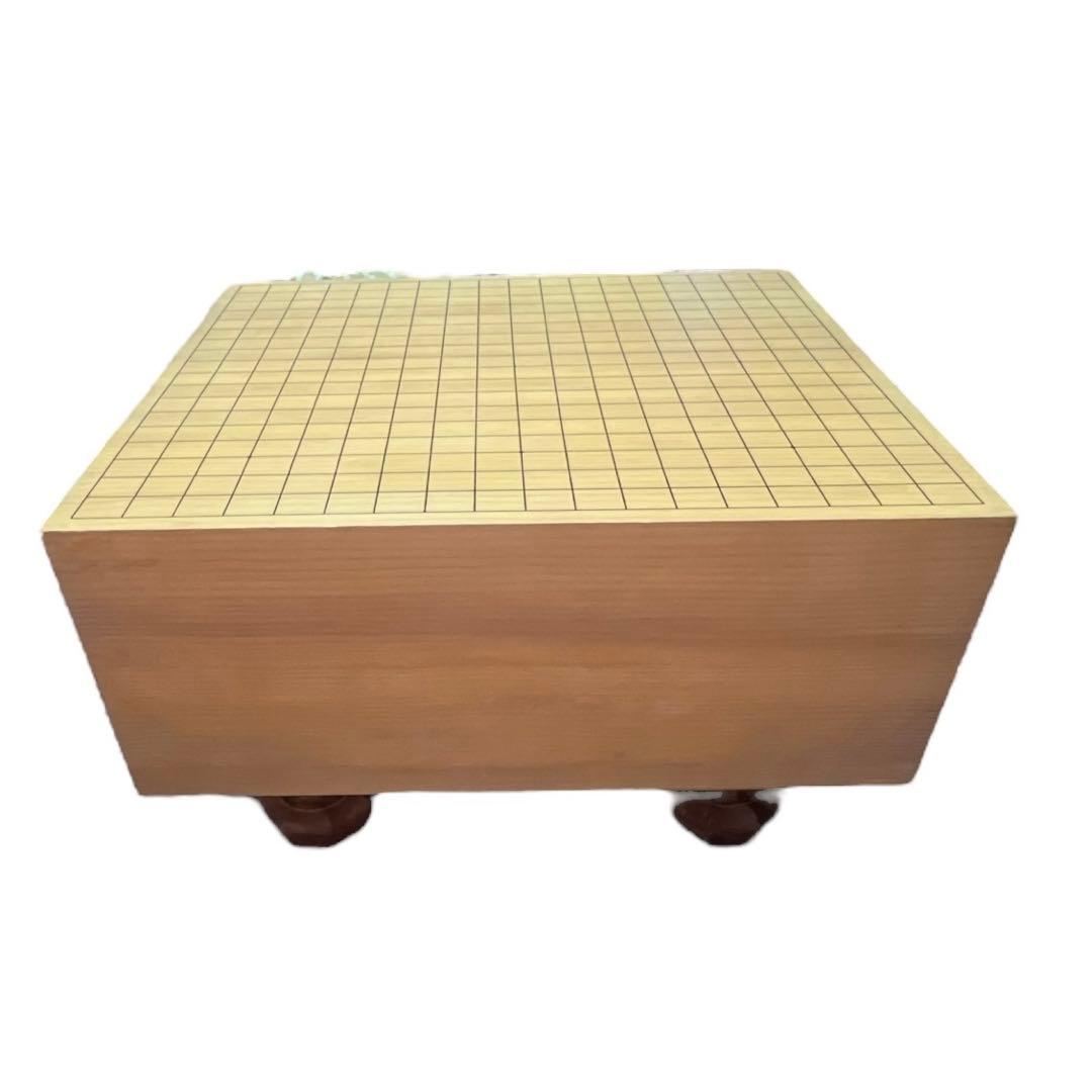 木製碁笥付き 碁盤　本蛤碁石・那智黒碁石　フルセット