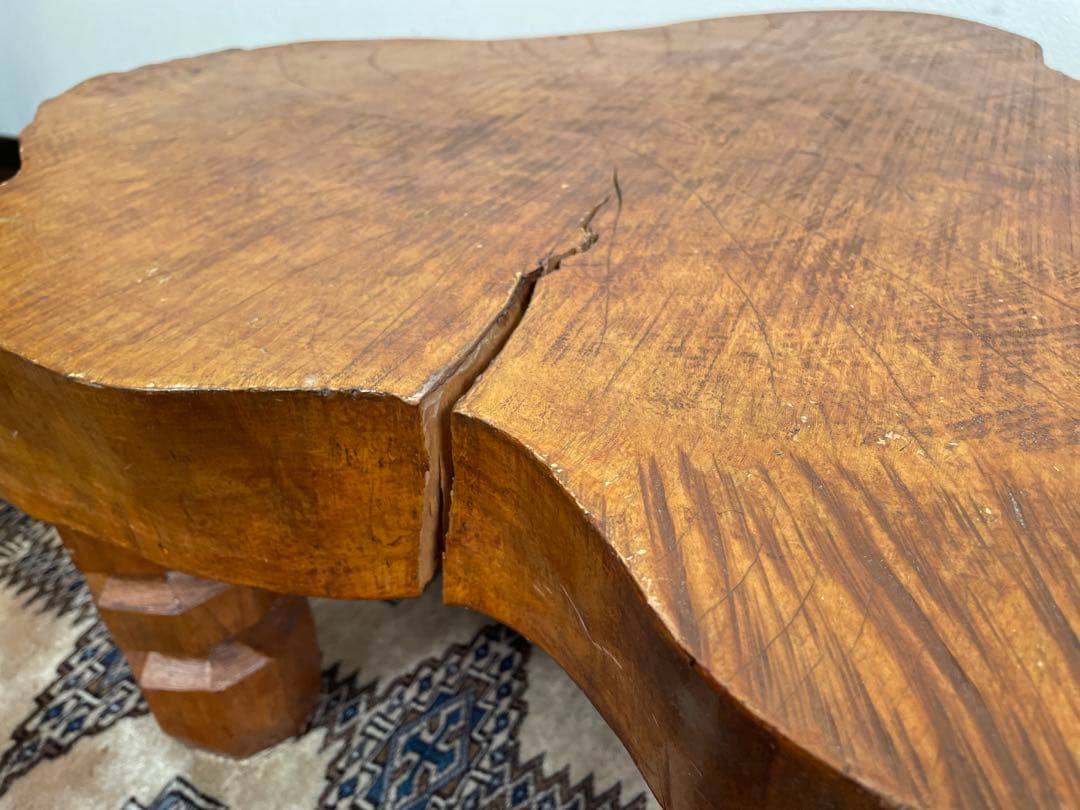 天然木 無垢材 切り株 ローテーブル プリミティブ ナチュラル サイドテーブル