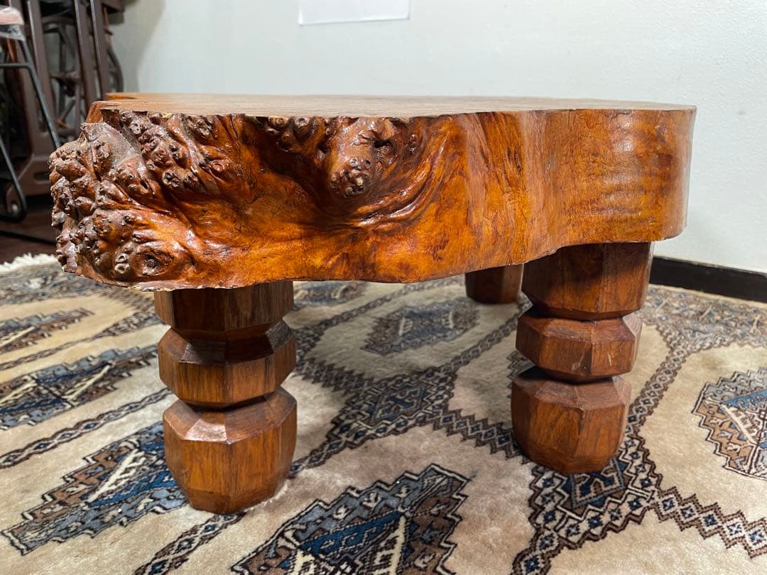 天然木 無垢材 切り株 ローテーブル プリミティブ ナチュラル サイドテーブル