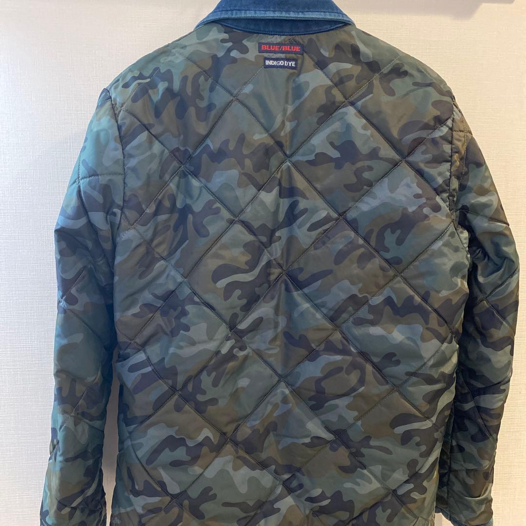 BLUE BLUEインディゴ　　　　　　 リバーシブルジャケット　迷彩