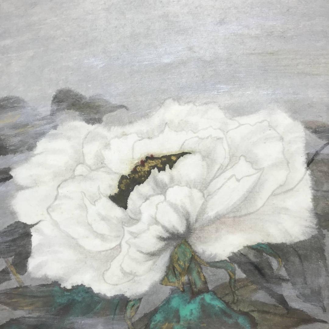 作者不詳/牡丹図/花図/掛軸/名家伝来/AC-415