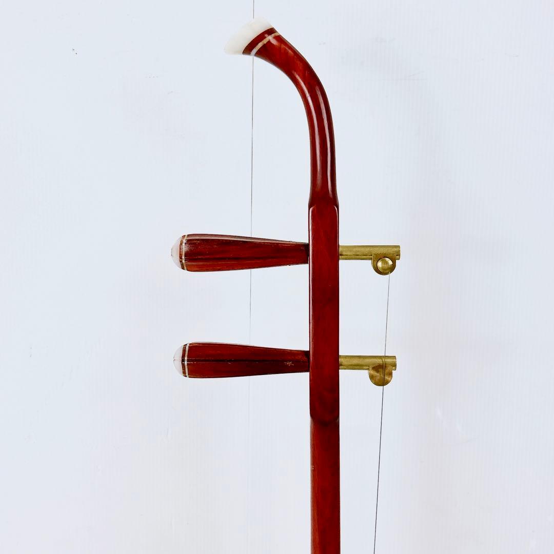 【状態良好】二胡　本蛇皮　ブランド・型番不明　北京八角胴二胡　初心者