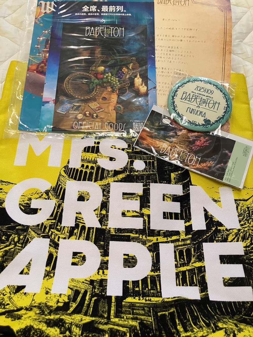 ミセス RJシート 特典 トートバッグ 缶バッジ ピクチャーチケット 福岡