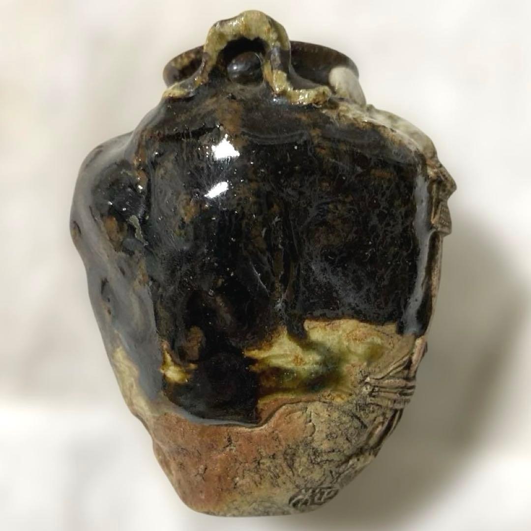 J-18 茶入　正木焼　茶道具　瀬戸　御深井　アンティーク　雑貨　美術品　工芸品