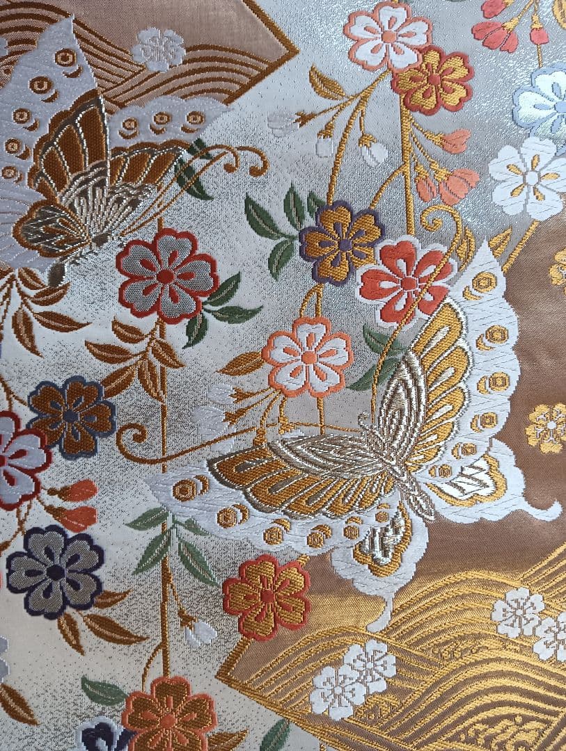 吾妻徳穂　振袖フルセット　美品　コーラル系　華やか　古典　丈158　裄66