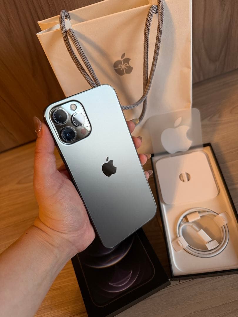 iPhone12ProMax 128GB パシフィックブルー　超美品SIMフリー