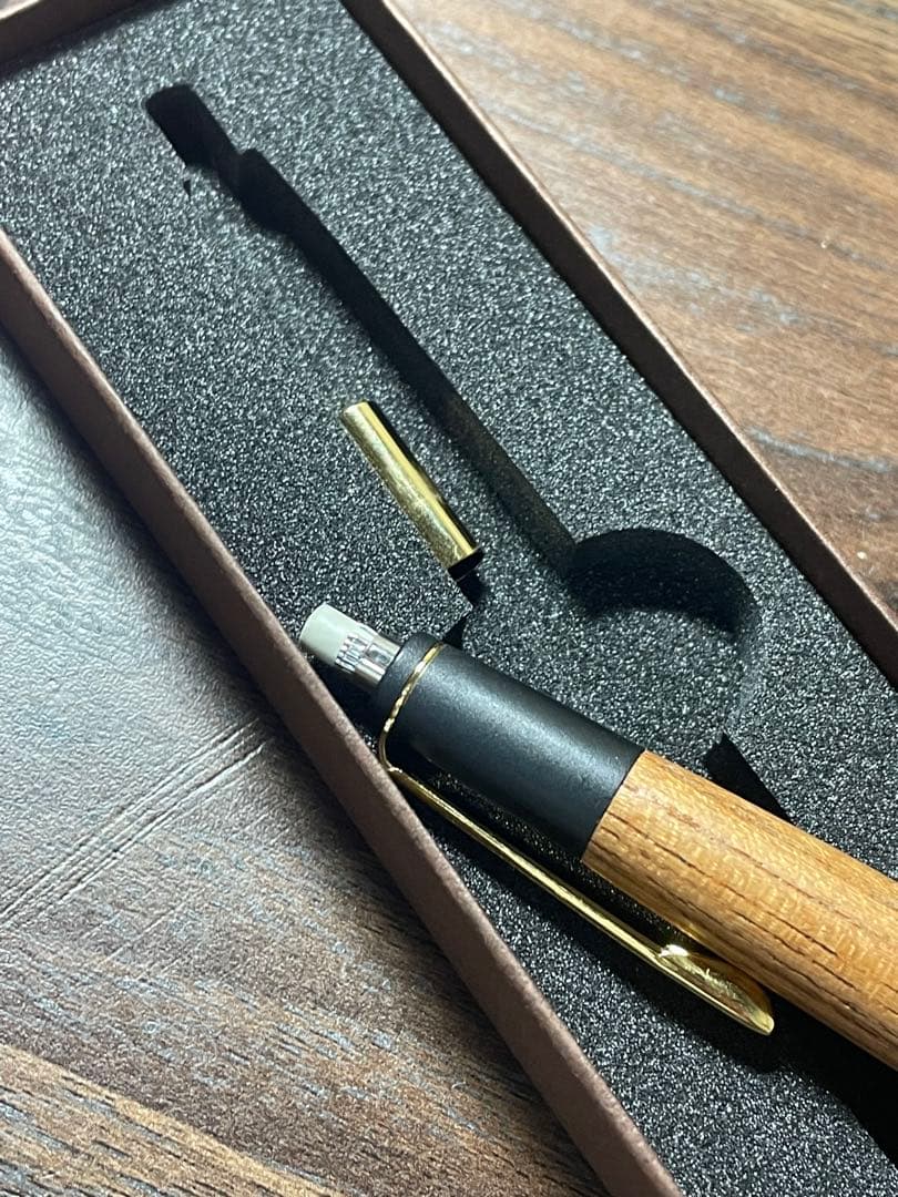 ポナン 木製シャープペンシル ボナンペン　欅　真鍮金具