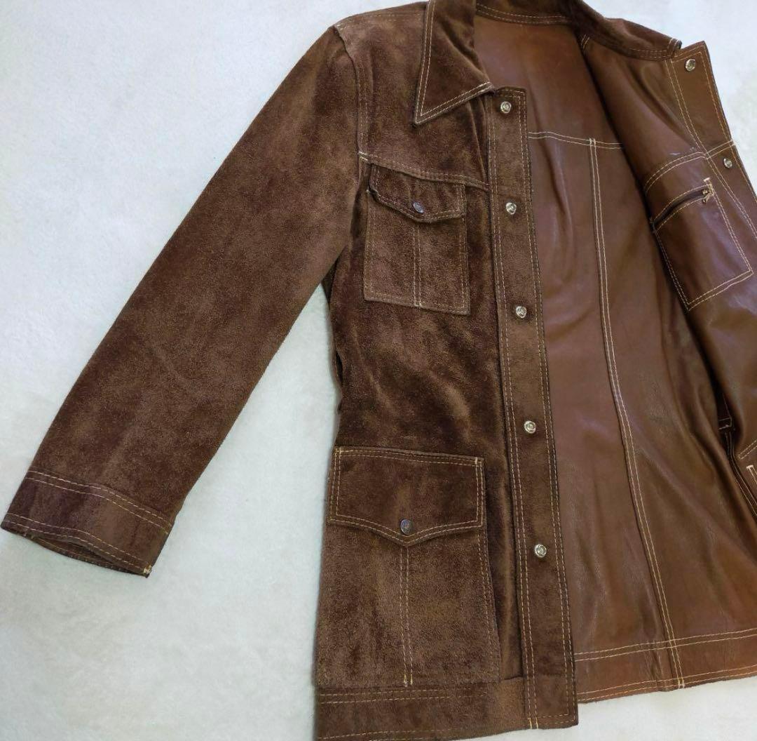 状態◎　70S　リーバイス　ビッグE　スエード　サファリジャケット　リバーシブル