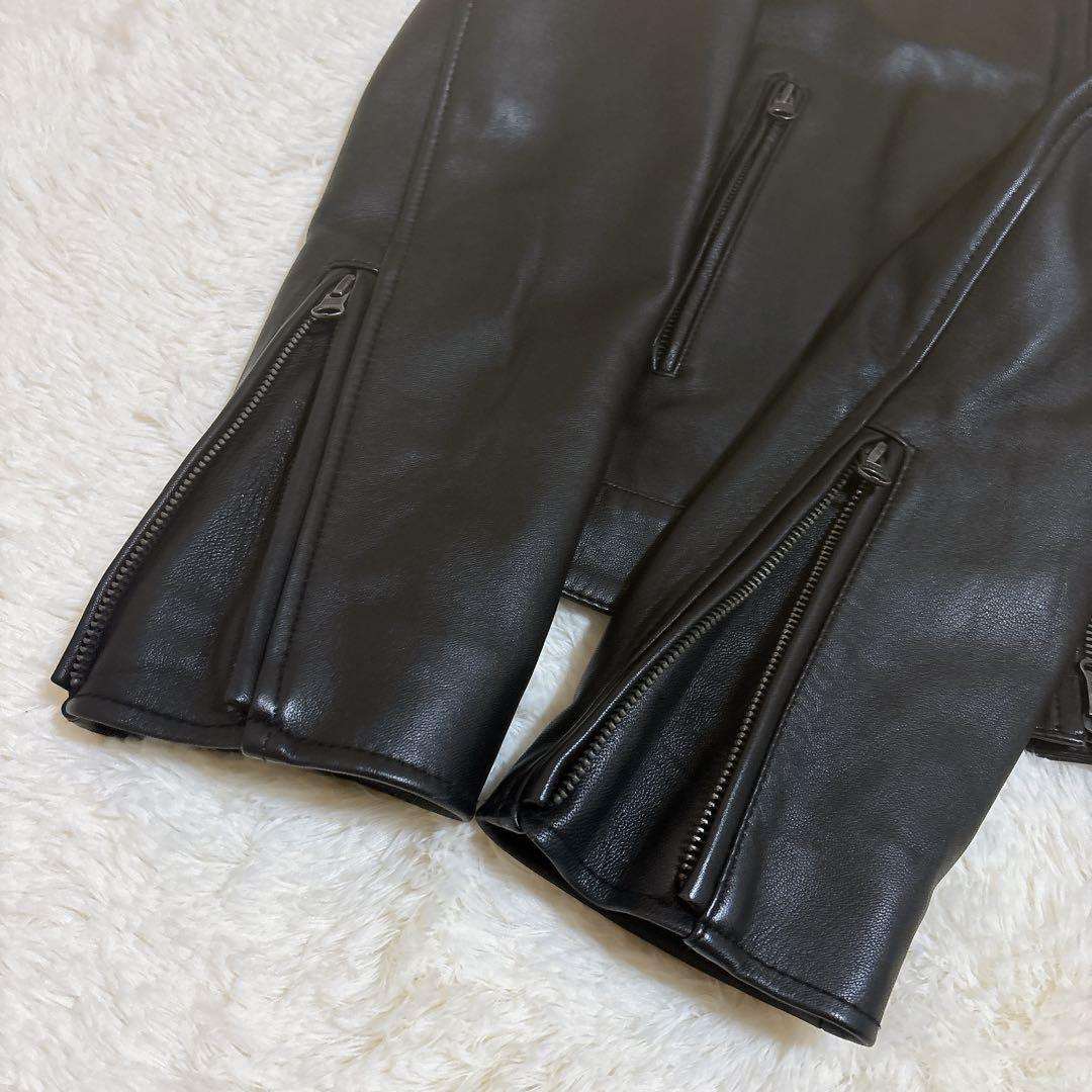 極美品☆ジャーナルスタンダード シープスキン レザー ライダース 革ジャン