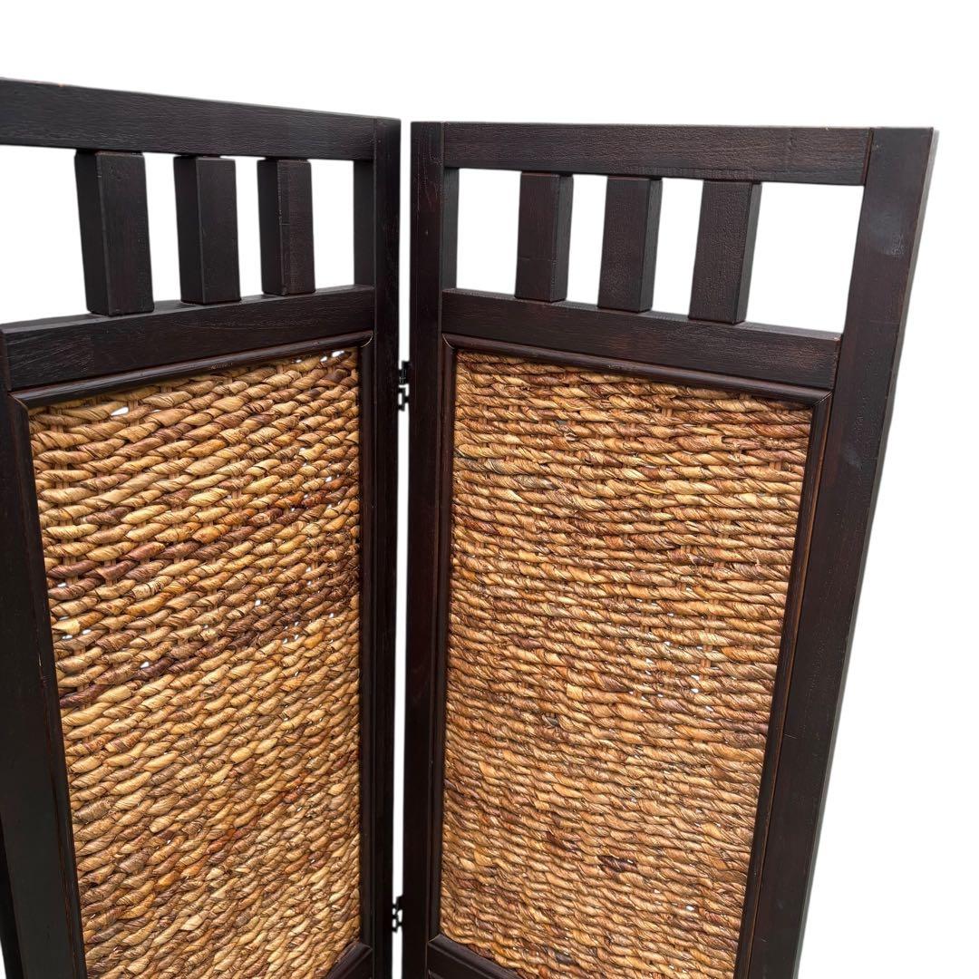 スクリーン 4連 パーテーション 衝立 バナナリーフ アジアンリゾート 完成品