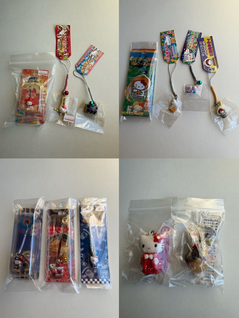 め*ろ様 ハローキティ ご当地キティ　キティストラップ 93個セット　まとめ　根