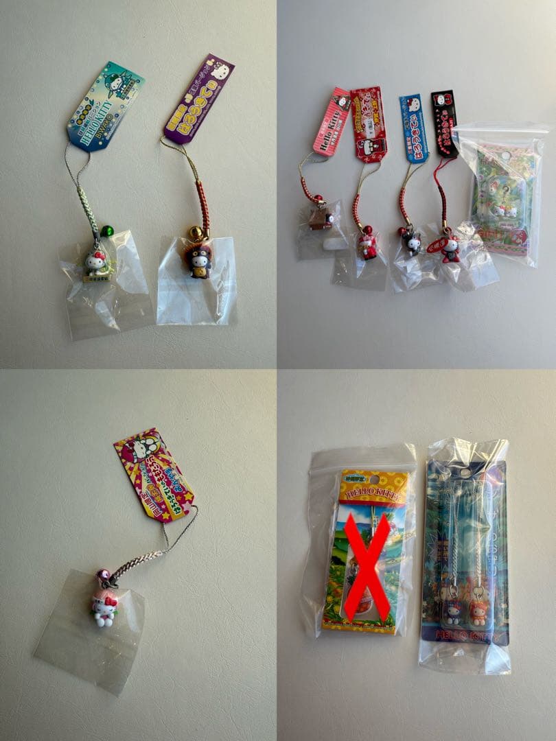 め*ろ様 ハローキティ ご当地キティ　キティストラップ 93個セット　まとめ　根