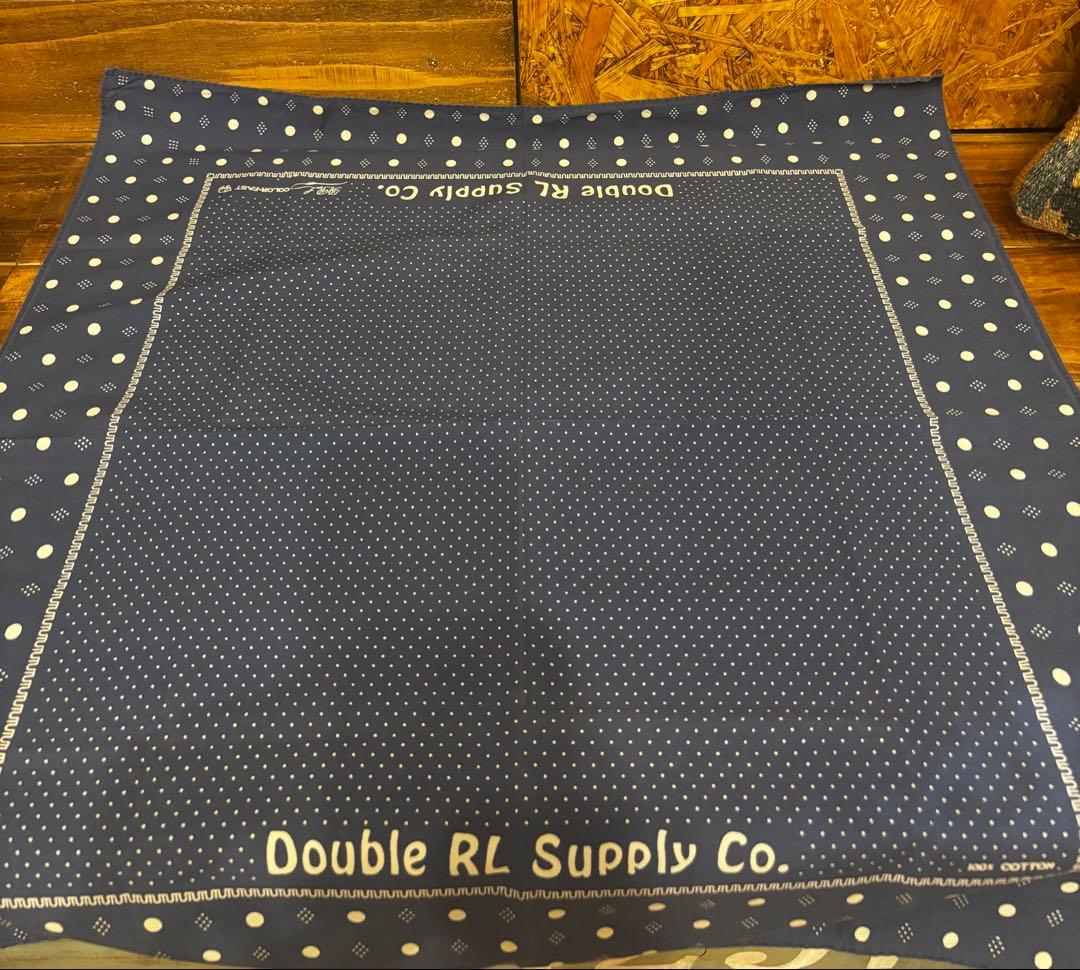 Double RL ダブルアールエル　ネイビー ドット バンダナ
