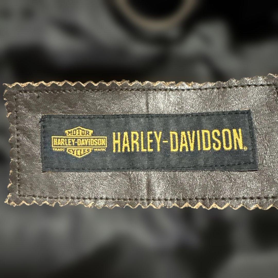 Sサイズ ハーレーダビッドソン　シングルライダースジャケット　ブラウン