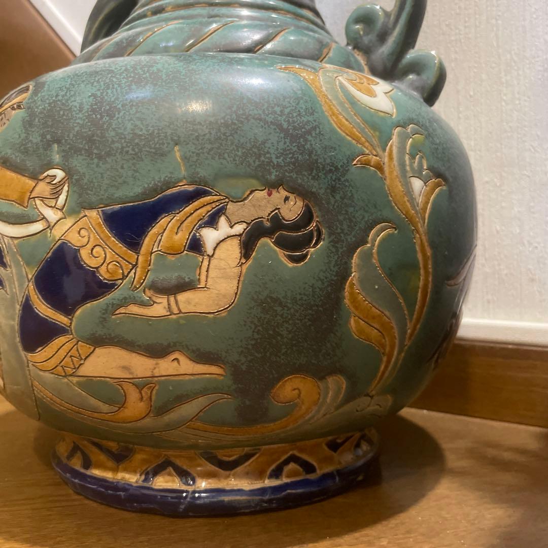 アジア アンテーク　陶器 壺型 陶芸品