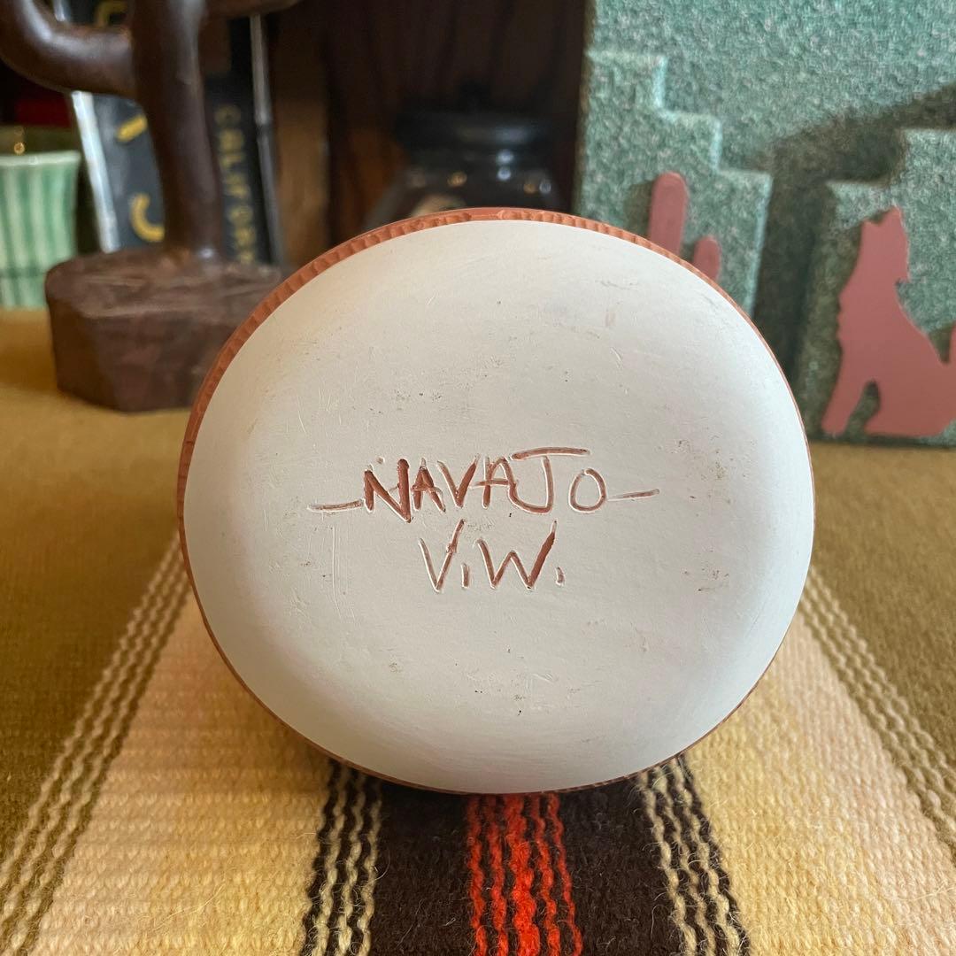 希少品！70's〜ナバホ族navajo 壷　ネイティブアメリカンヴィンテージ雑貨