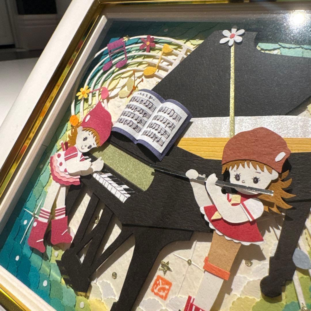 音楽テーマ ペーパーアート フレーム付き