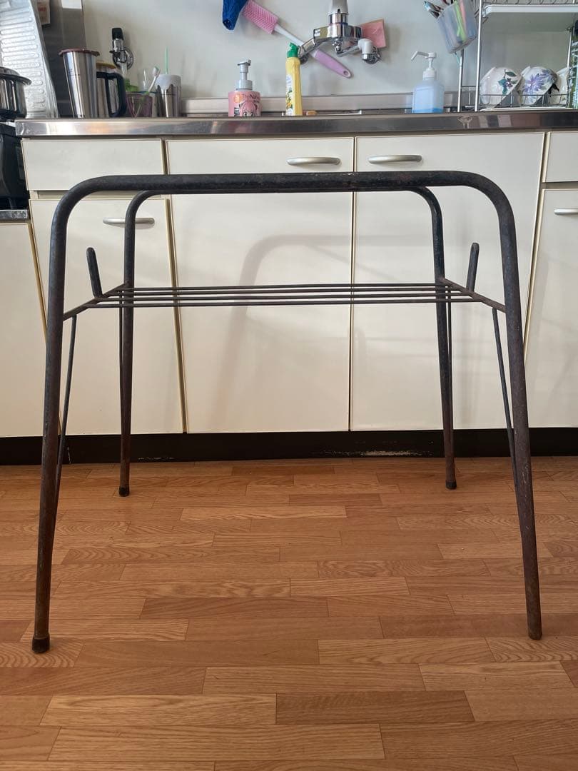 鉄脚 アイアン フレーム 台形型 TV台 テーブル 作業台 店舗什器 台座のみ