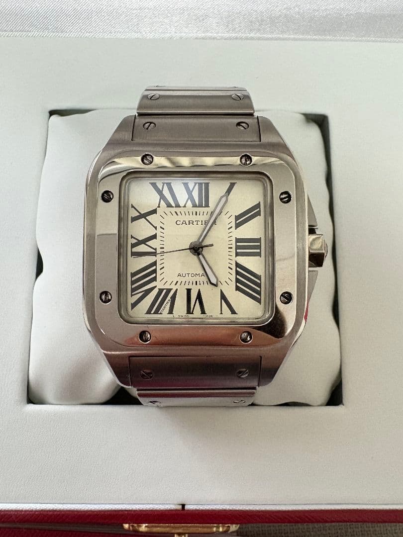 し*け様 カルティエ CARTIER W200737G サントス100LM 自動