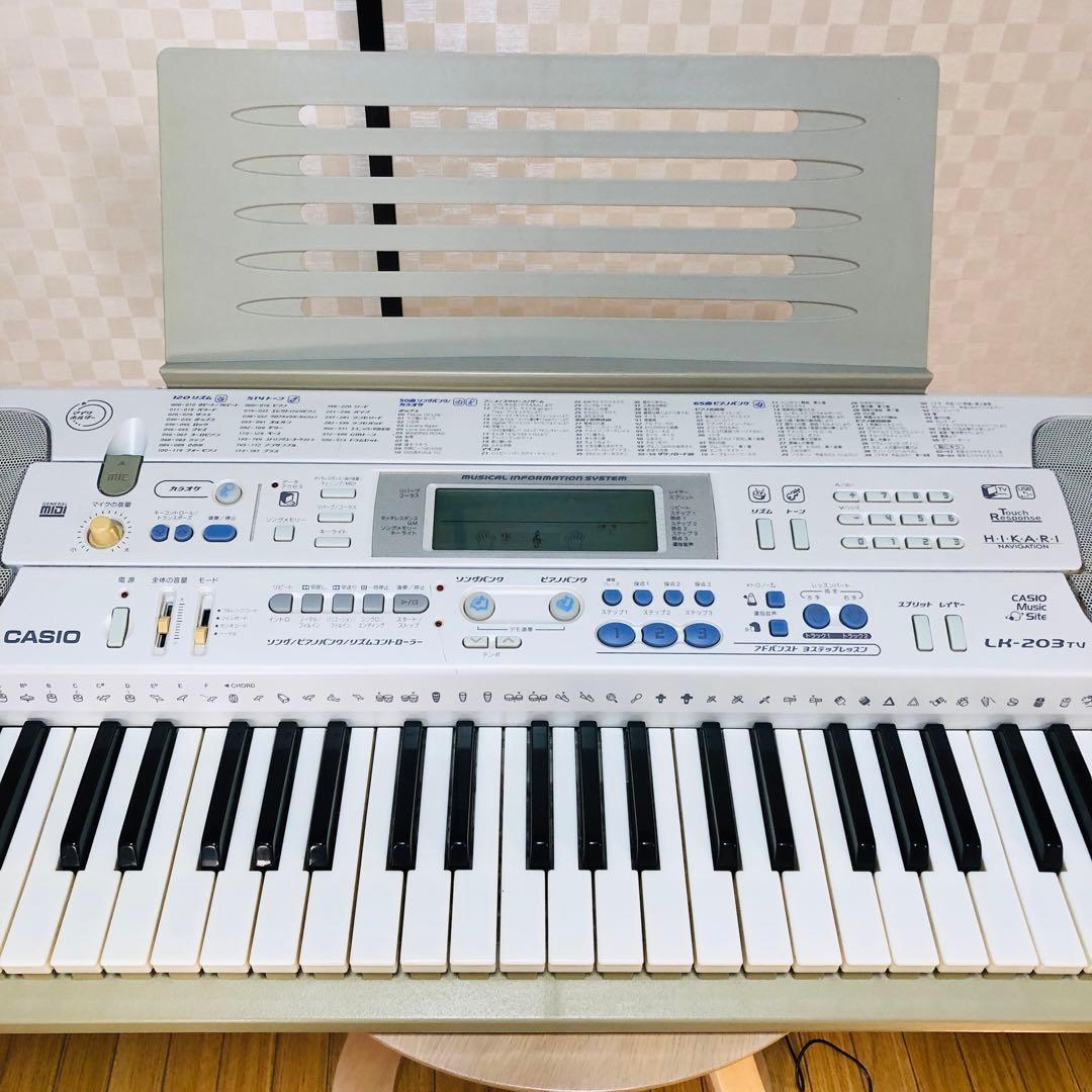CASIO 電子ピアノ 光ナビゲーションキーボード LK-203TV