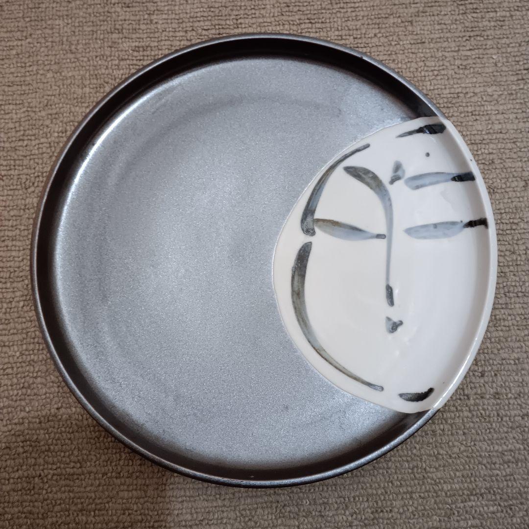 佐藤勝彦 陶器 絵皿 手描き皿 4枚セット 仏様 お地蔵様 顔 サイン 希少