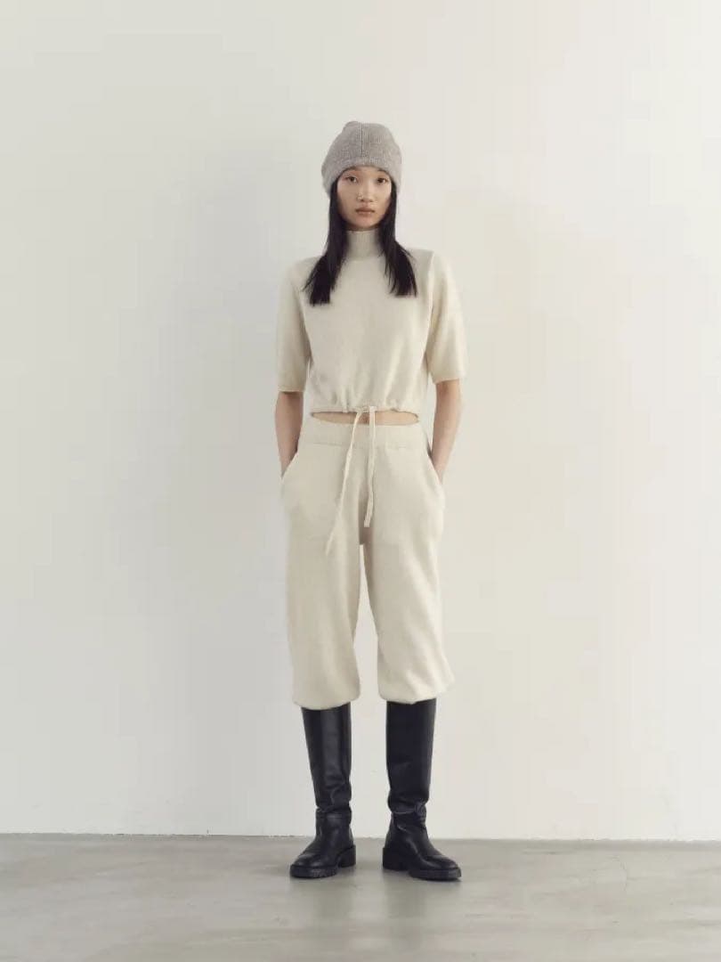 帽子 ROSARYMOON Bucktail Knit Beanie MOCHA