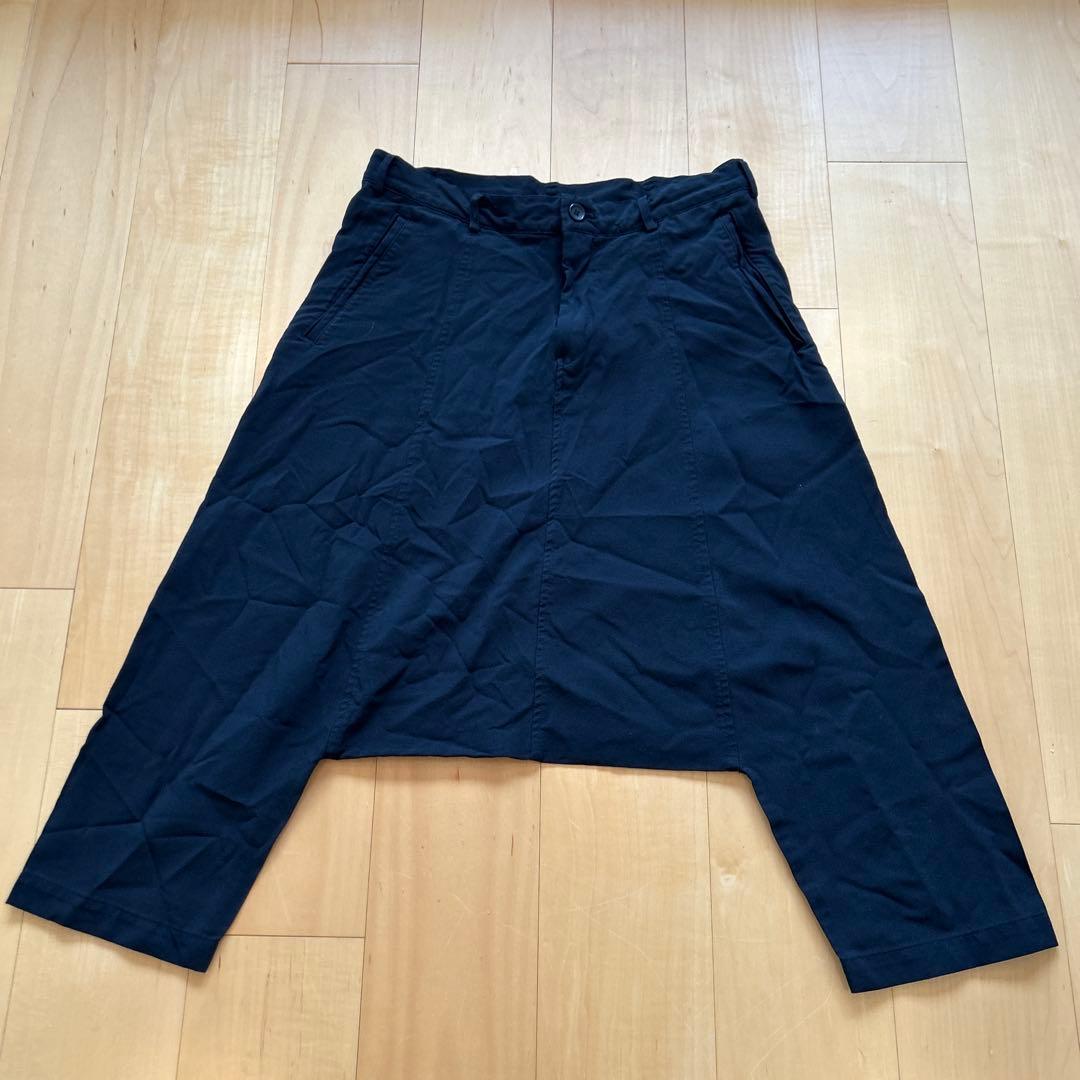 ブラックコムデギャルソン　サルエルパンツ　サイズM ブラック　ポリ縮