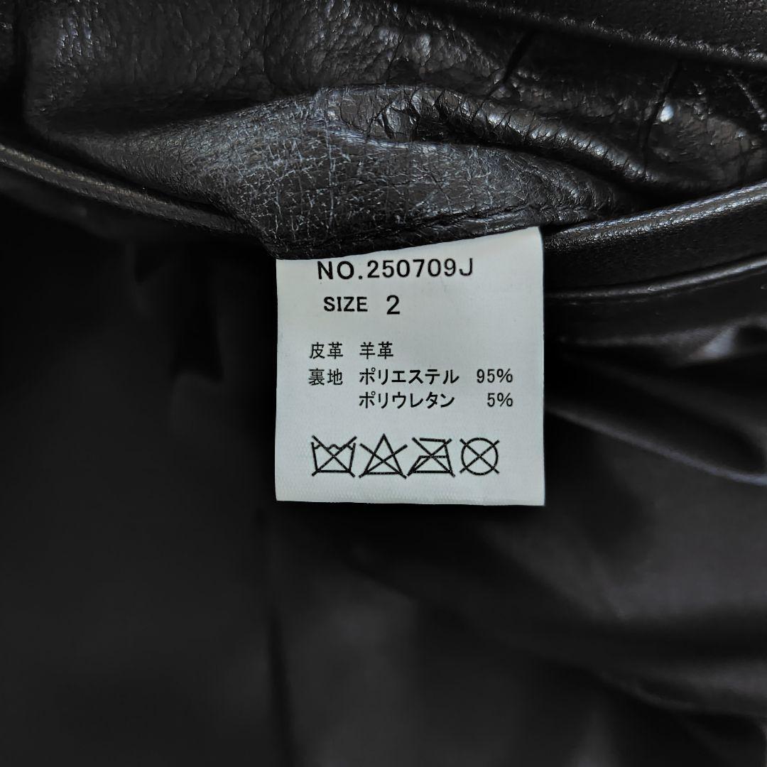 極美品　ジャックローズ　ライダース　シングル　レザージャケット　ラム　羊革　黒